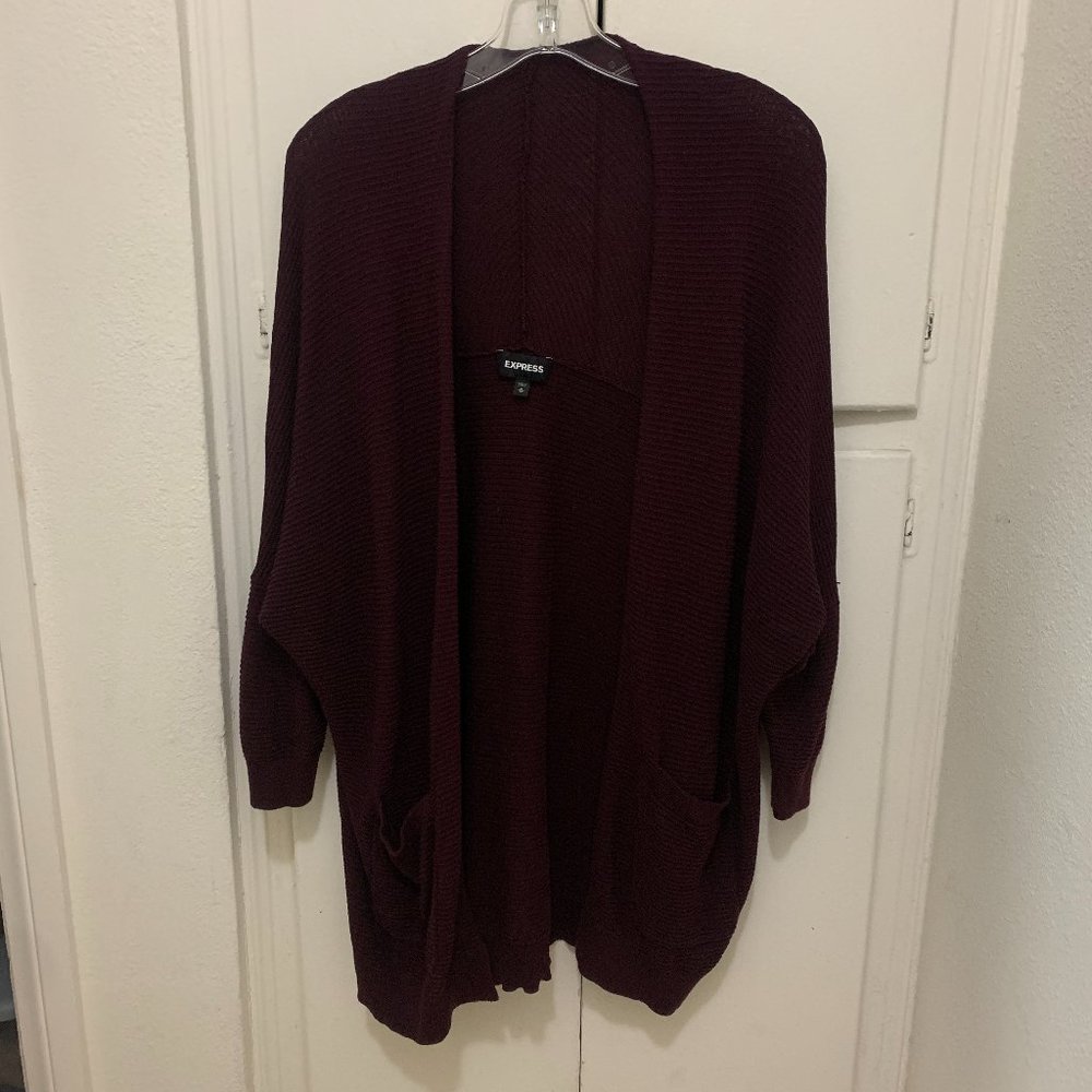 Express Maroon Cardigan